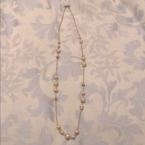 J. Crew Long Pearl necklace